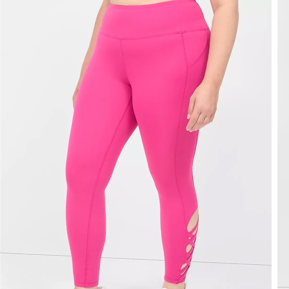 Lane Bryant Pink Leggings 7/8 length